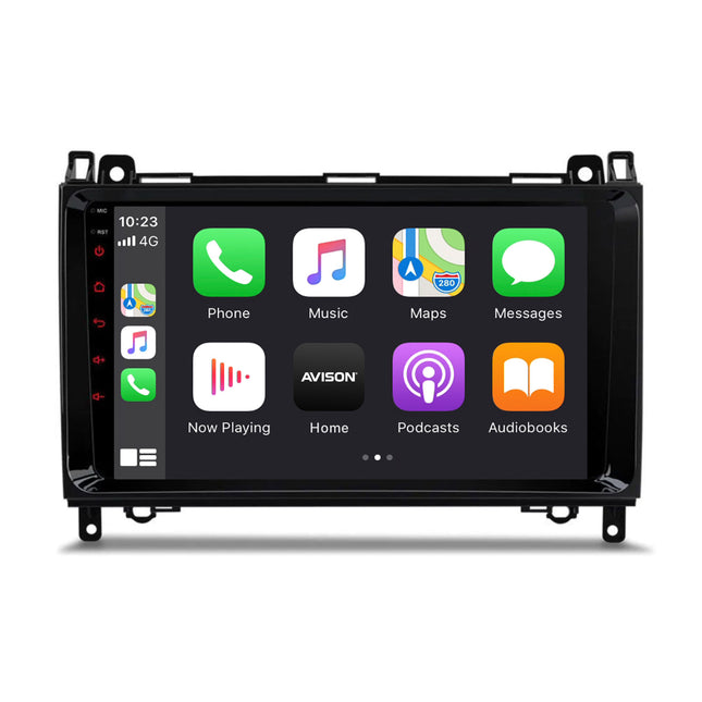 Navigation til Mercedes bilstereo 9" tommer | Carplay | Android Auto | DAB | Bluetooth | WIFI
