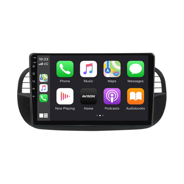 Navigation til Fiat 500 | Fuld touch | CarPlay | Android | Dab | Bluetooth | Sort | XR4