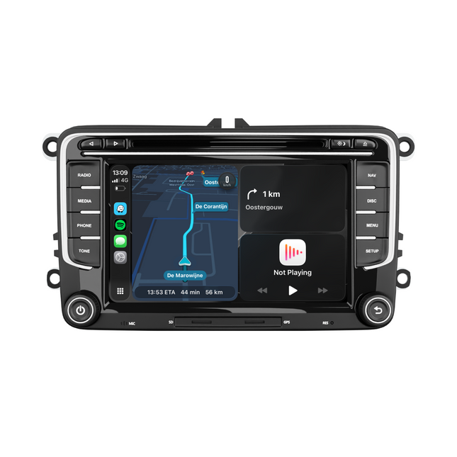 Navigation til VW Seat & Skoda 7" | Carplay | Android | WIFI | DAB+ | 128GB