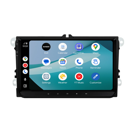 Navigation til VW Seat & Skoda | Carplay Wireless | Android Auto | DAB+ | Android | 64 GB