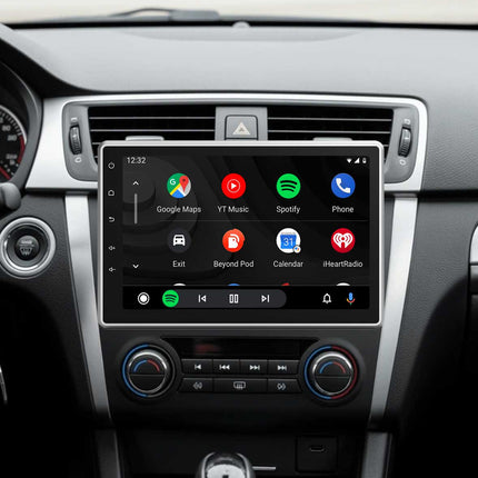 Universal 1-DIN bilstereo med 10,1" QLED-skærm | CarPlay | Android Auto | Bluetooth | Linux