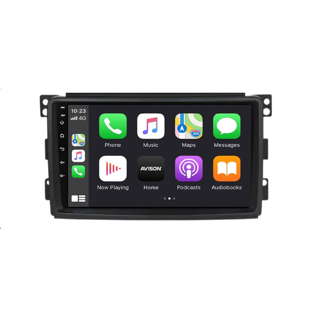 Navigation til Mercedes Benz Smart Fortwo 451 2006-2009 | CarPlay | Android Auto | WIFI | Bluetooth | QLED | XR4