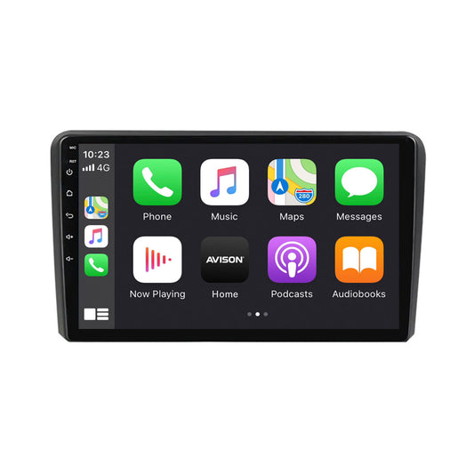 Navigation til Audi A3 med 9 tommer skærm | Carplay | Android Auto | DAB | Bluetooth | 64 GB