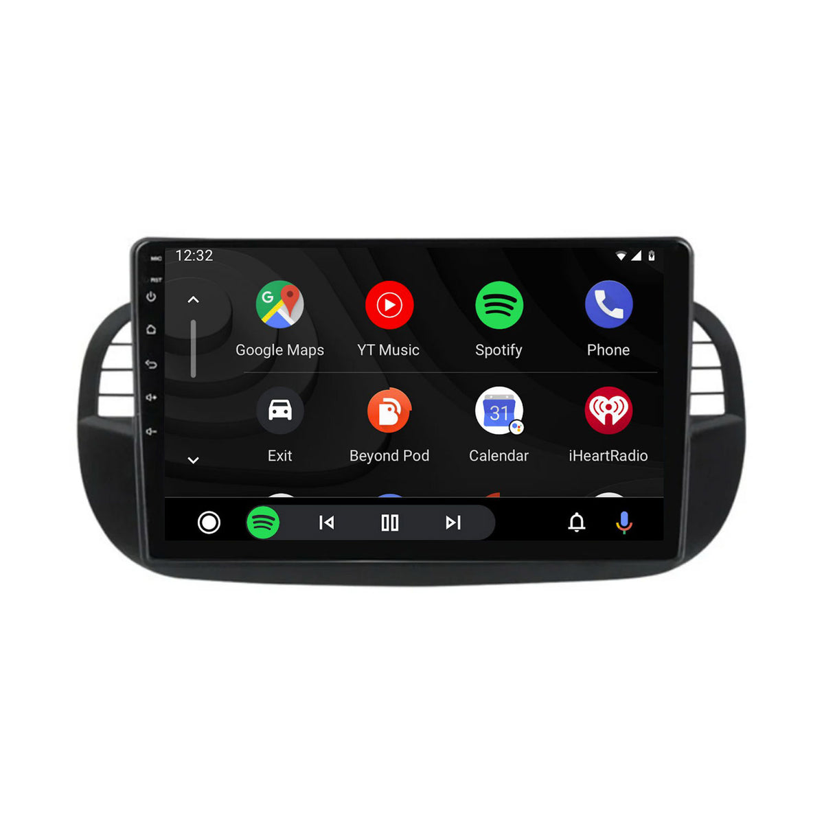 Navigation til Fiat 500 | Fuld touch | CarPlay | Android | Dab | Bluetooth | Sort | XR4