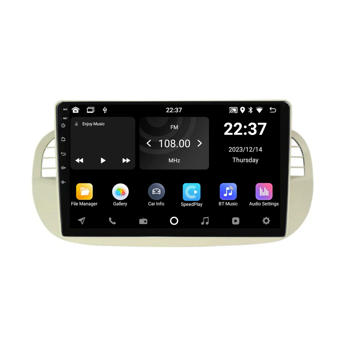 Navigation til Fiat 500 | Full Touch | Carplay | Android | DAB | Bluetooth | Hvid | XR4