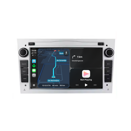 Navigation til Opel Silver 7" | Carplay | Android | DAB+ | Bluetooth | 32GB