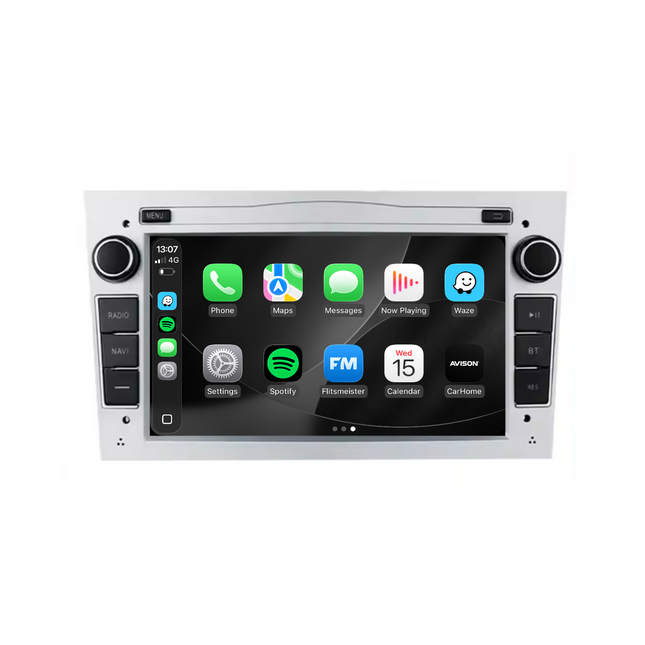 Navigation til Opel Silver 7" | Carplay | Android | DAB+ | Bluetooth | 32GB