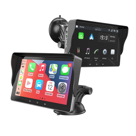 Bærbart navigationssystem med CarPlay og Android Auto | 7 tommer | Bluetooth | FM-sender | AUX
