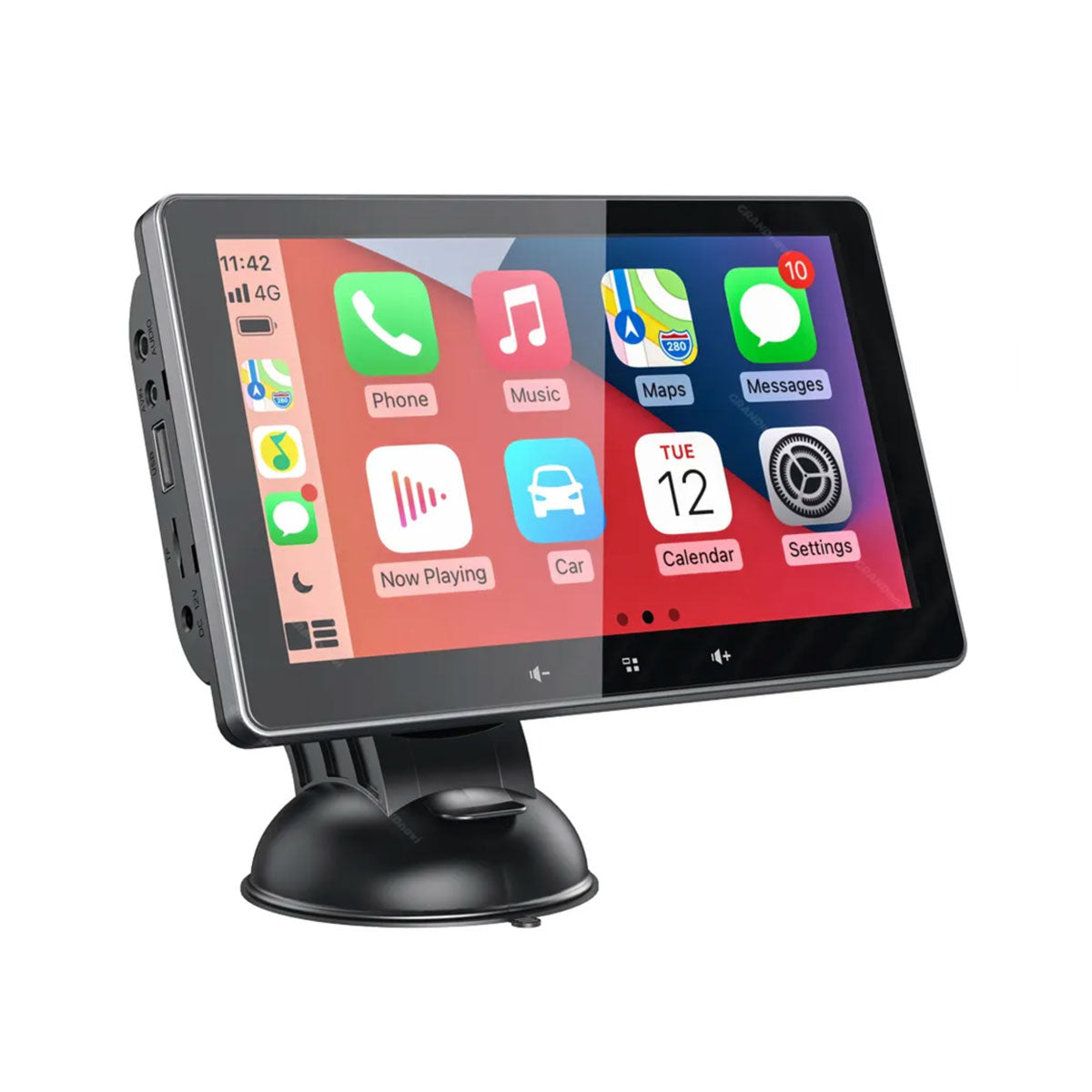 Bærbart navigationssystem med CarPlay og Android Auto | 7 tommer | Bluetooth | FM-sender | AUX