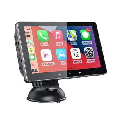 Bærbart navigationssystem med CarPlay og Android Auto | 7 tommer | Bluetooth | FM-sender | AUX