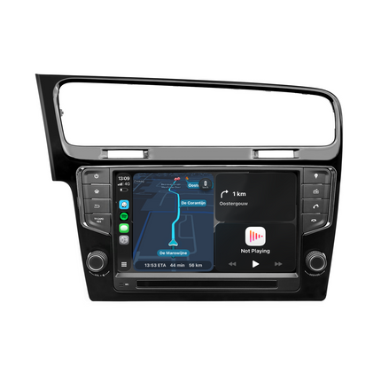 Navigationssystem til VW Golf 7 | CarPlay | Android | DAB+ | Bluetooth | Sort