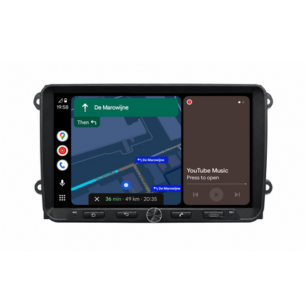 9" QLED bilradio med navigation til VW, Seat & Skoda - Trådløs CarPlay & Android Auto - AVN-R599