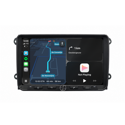 9" QLED bilradio med navigation til VW, Seat & Skoda - Trådløs CarPlay & Android Auto - AVN-R599