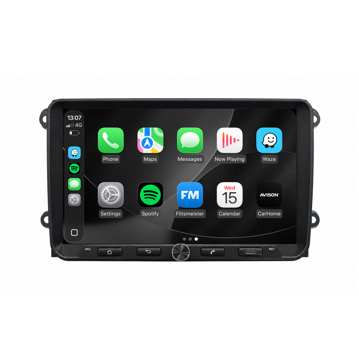 9" QLED bilradio med navigation til VW, Seat & Skoda - Trådløs CarPlay & Android Auto - AVN-R599
