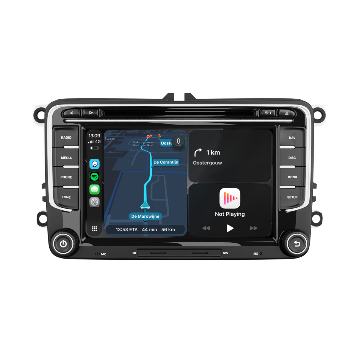 Navigation til VW Seat & Skoda 7" | Carplay | Android | WIFI | DAB+ | 128GB