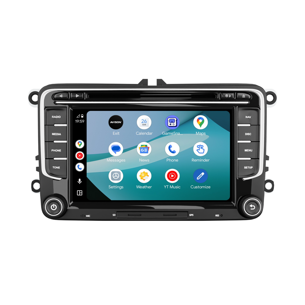 Navigation til VW Seat & Skoda 7" | Carplay | Android | WIFI | DAB+ | 128GB