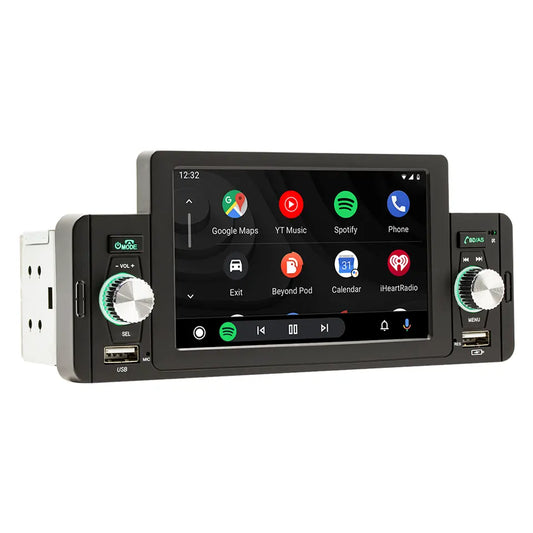 1 DIN 5" bilstereo med CarPlay og Android Auto