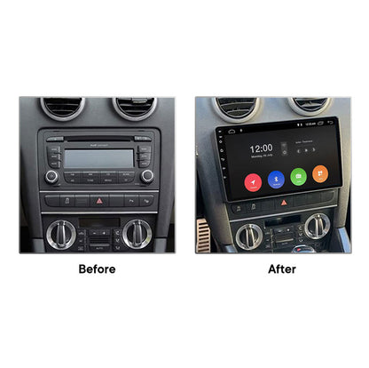 Navigation til Audi A3 med 9 tommer skærm | Carplay | Android Auto | DAB | Bluetooth | 64 GB
