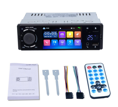 Universal 1 DIN bilstereo med 4 " skærm / Bluetooth / FM | AU / kamera