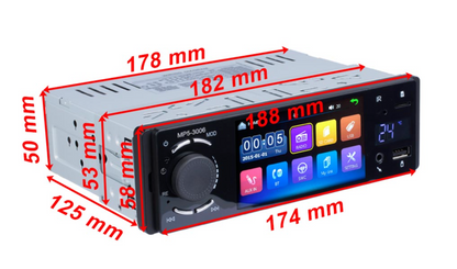 Universal 1 DIN bilstereo med 4 " skærm / Bluetooth / FM | AU / kamera